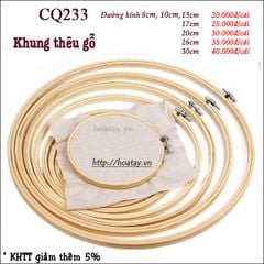 Khung Thêu Gỗ CQ233-  Công Cụ Hỗ Trợ Thêu Tay Hoàn Hảo
