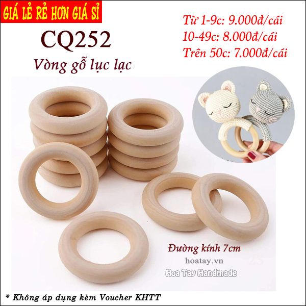 Vòng gỗ làm lục lạc cho bé CQ252