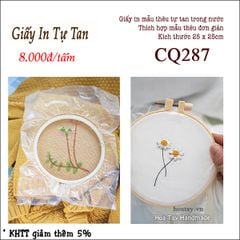 Magic Paper - Giấy in mẫu thêu tự tan trong nước CQ287