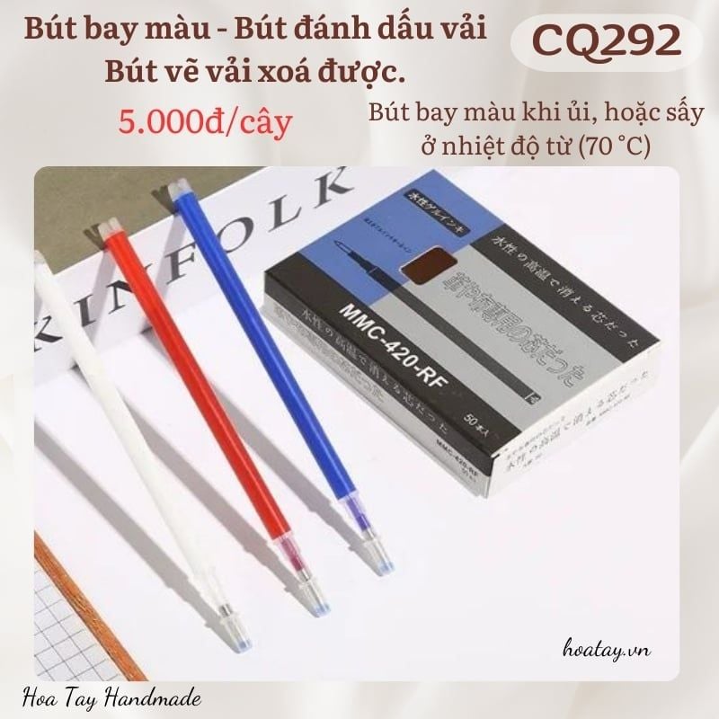 Bút Bay Màu CQ292 - Bút Đánh Dấu Vải Xoá Được