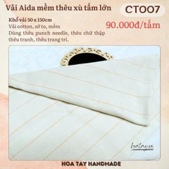 Vải Aida mềm thêu xù tấm lớn 50 x 150cm -  CT007