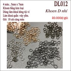 Khoen D siêu nhỏ dùng làm phụ kiện đồ búp bê, thú bông nhỏ DL012