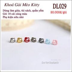 Khoá gài siêu nhỏ hình mèo Kitty cài nơ - Phụ kiện làm đồ búp bê, thú bông DL029