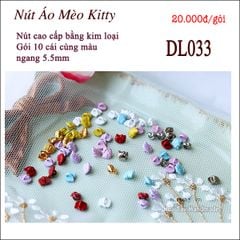 Nút Áo Siêu Nhỏ Hình Mèo Kitty - Nút Áo Cao Cấp cho búp bê, thú bông nhí DL033