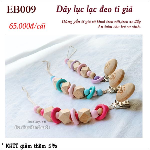 Dây lục lạc có khoá treo nôi, treo xe đẩy, trang trí sản phẩm thủ công EB009