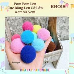 Pom Pom - Cục bông len trang trí nón, túi xách, trang sức 4 -5cm EB018