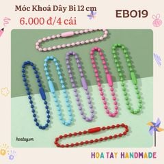 Khoen móc khoá dùng gắn các sản phẩm thủ công dây bi 12cm EB019 và dây cáp 15cm EB020
