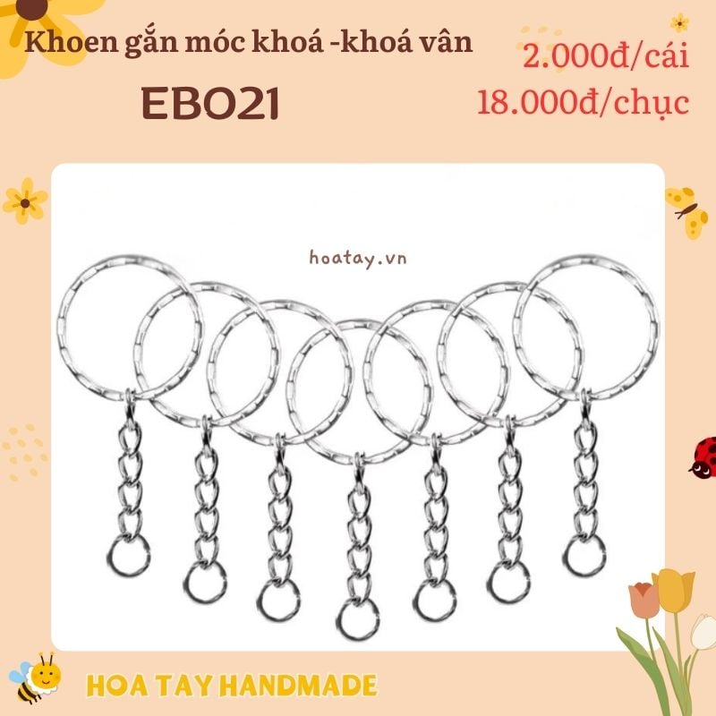 Khoen móc khoá - khoá vân dùng gắn các sản phẩm thủ công EB021