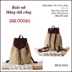 Balo nữ - Hàng thủ công GF010