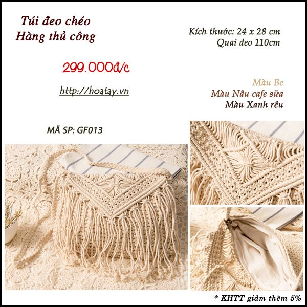 Túi đeo chéo - Hàng thủ công GF013
