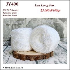 Len Long Fur Trắng JY490