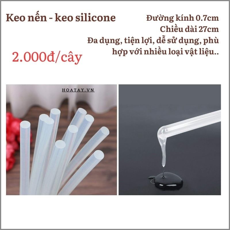 Keo nến đa dụng, tiện lợi, dễ sử dụng, phù hợp với nhiều loại vật liệu, lý tưởng cho các dự án thủ công và DIY.