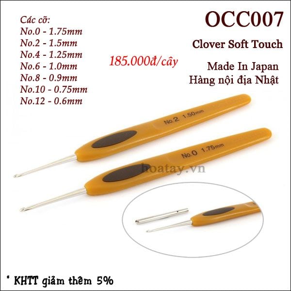 Kim móc Clover - Made in Japan - Cỡ móc chỉ từ 0.5mm đến 1.75mm