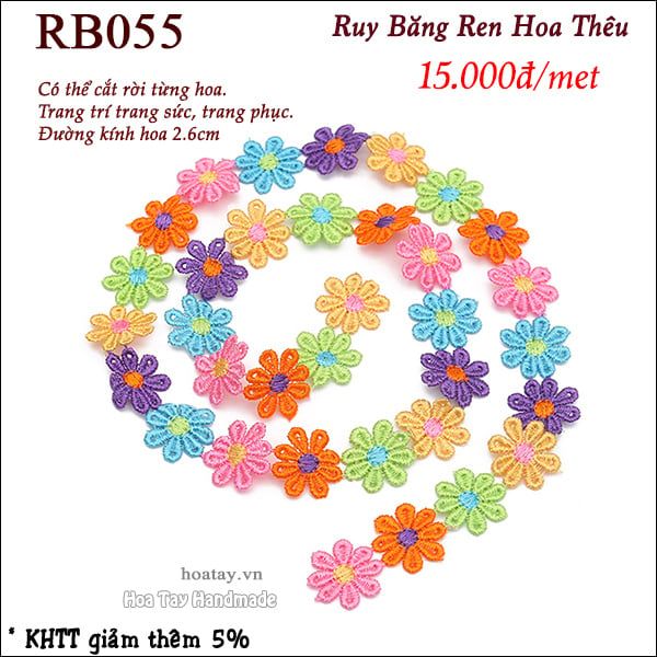 Ruy Băng Ren Hoa Thêu- Ruy Băng Hoa nhiều màu RB055