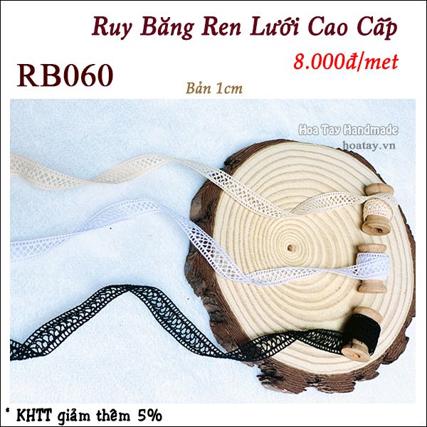 Ruy băng ren lưới hàng cao cấp bản 1cm RB060