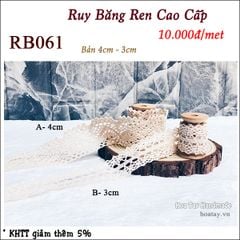 Ruy Băng Ren Vintage cao cấp bản 4cm, 3cm RB061