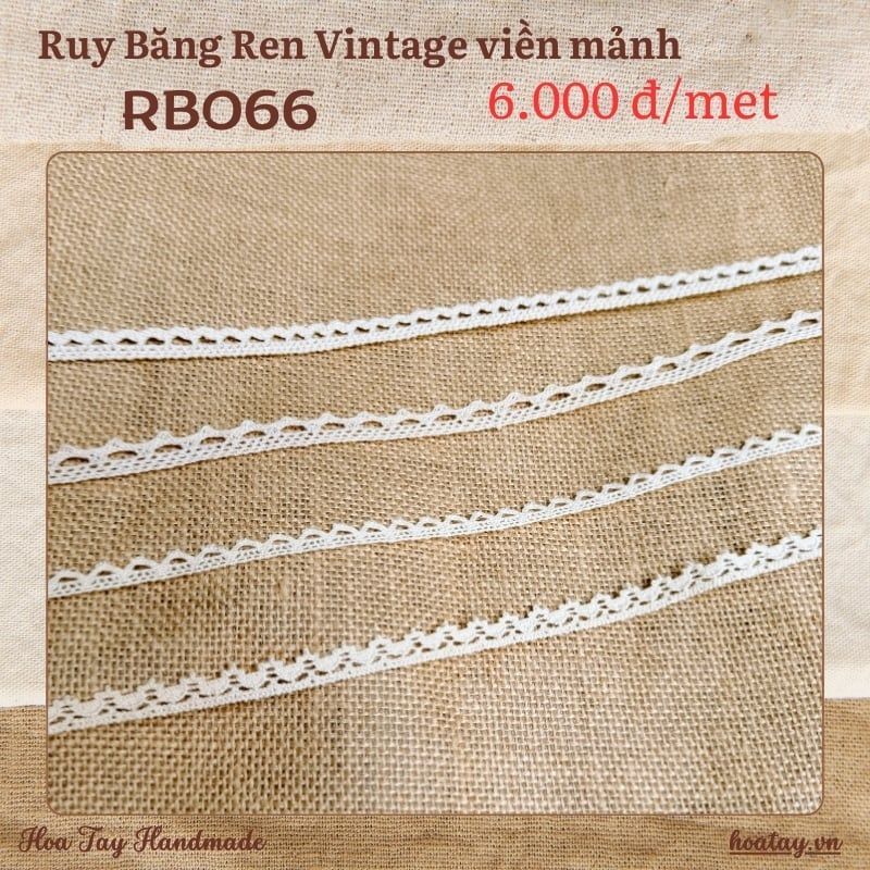 Ruy Băng Ren Vintage Viền Mảnh RB066 - Sự Tinh Tế Dành Cho Đồ Handmade Miniature