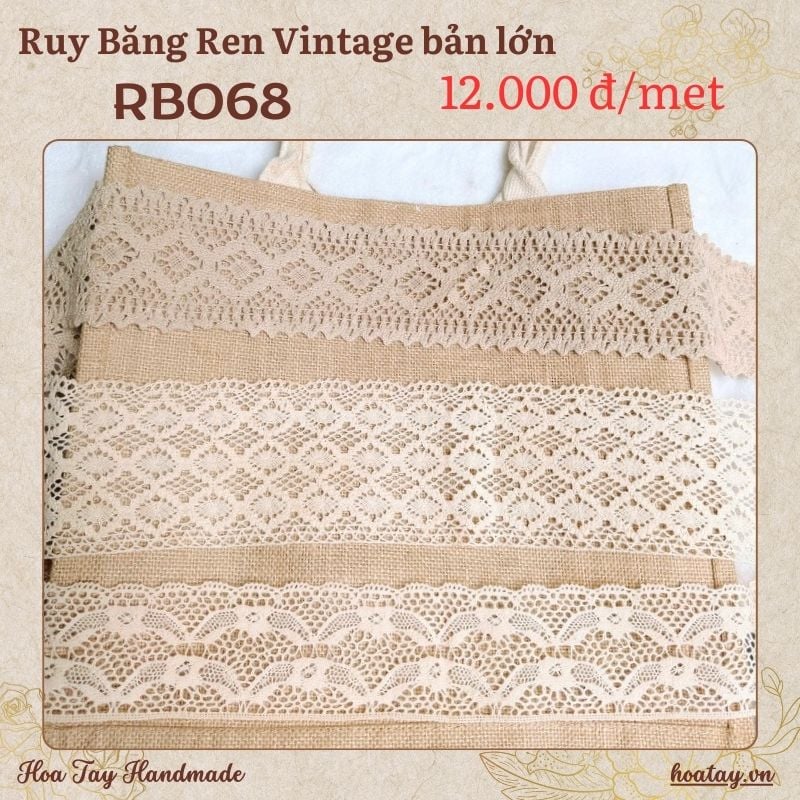 Ruy Băng Ren Vintage Bản Lớn RB068 – Điểm Nhấn Sang Trọng và Đẳng Cấp