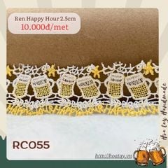 Ruy Băng Ren Thêu Happy Hour 2.5cm RC055