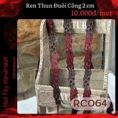 Ruy Băng Ren thun Đuôi Công 2cm RC064