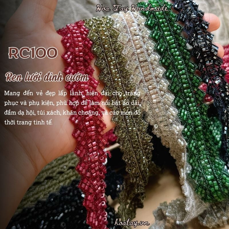 Ren Lưới Đính Cườm - Vẻ Đẹp Tinh Tế-  RC100