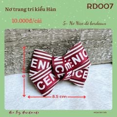 Nơ Trang Trí Kiểu Hàn Tông Gam Màu Đỏ Hiện Đại - RD007