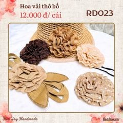 Hoa Vải Thô Bố RD023 - Điểm Nhấn Tinh Tế Cho Phong Cách Vintage hoặc Rustic.
