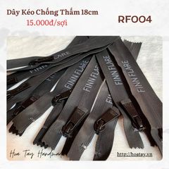 Dây Kéo Chống Thấm 18cm màu đen RF004