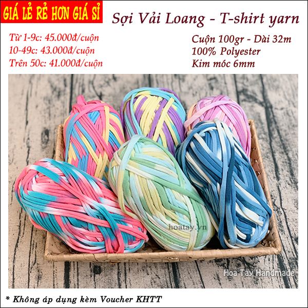 SALE BỎ MẪU - Sợi vải chuyển màu - Sợi vải loang màu - T-shirt yarn.