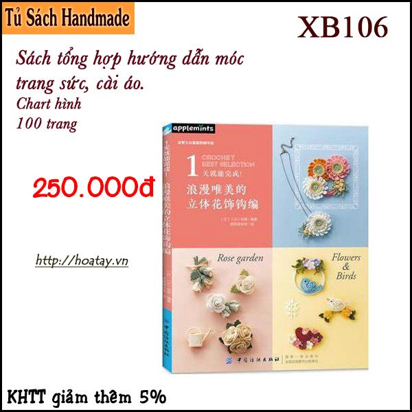 XB106 - Sách tổng hợp hướng dẫn móc trang sức, cài áo, hoa trang trí
