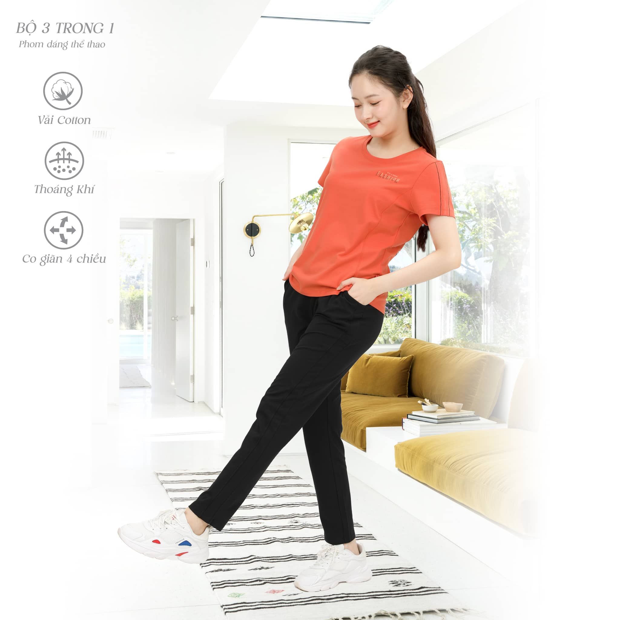 Set đồ bộ nữ kiểu quần dài tay ngắn 193p 6015