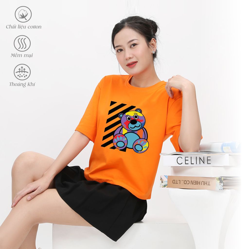 Áo thun nữ form vuông chất liệu Cotton cao cấp 190p 1325