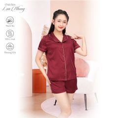 Set đồ bộ nữ kiểu quần đùi tay ngắn chất lụa nhung 265p 2021
