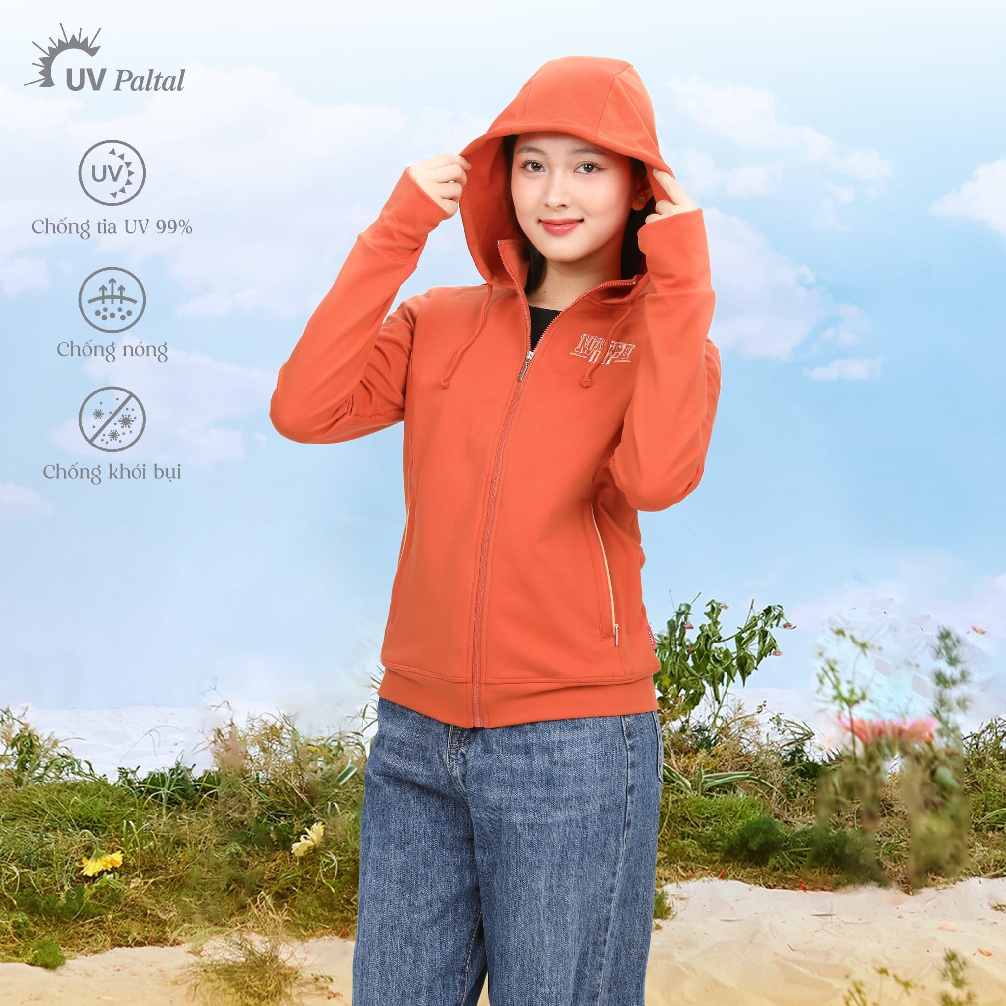 Áo khoác nữ chống nắng, chống UV chất vảy cá cotton siêu mát 431p 1284