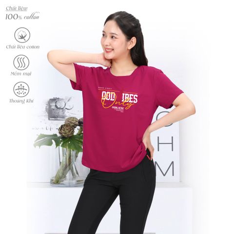 Áo thun tay ngắn form suông cotton 020p 0922