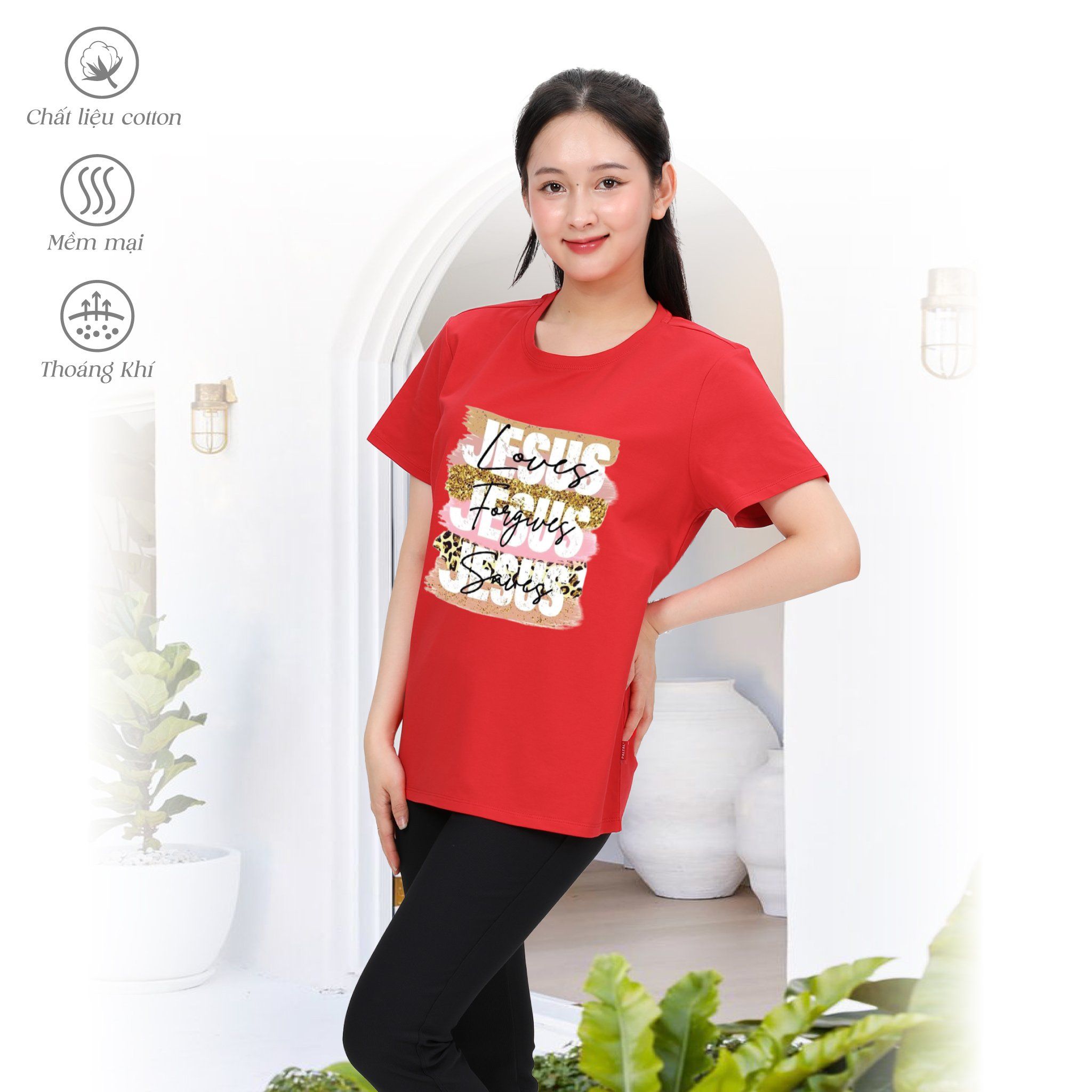 Áo thun nữ form rộng chất cotton siêu mát 020p 0404