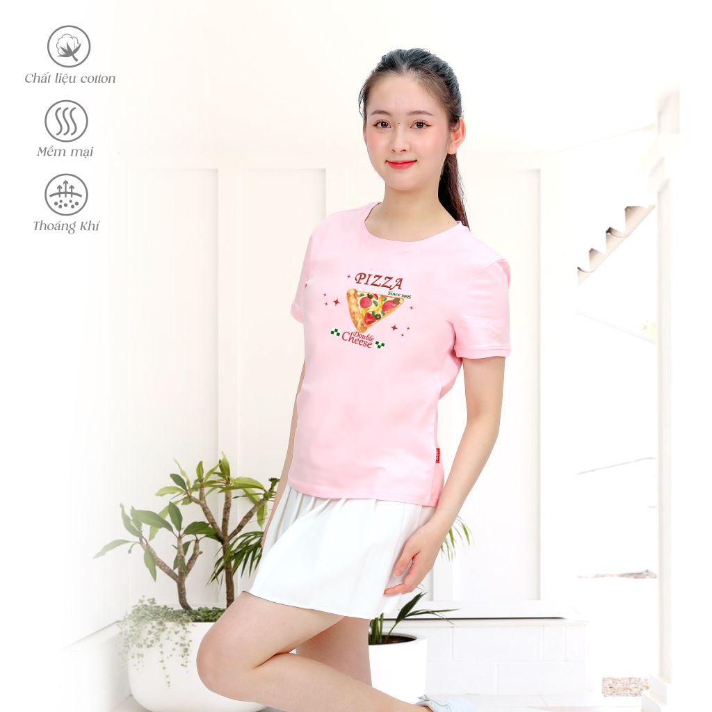 Áo thun tay ngắn form suông cotton 020p 1831