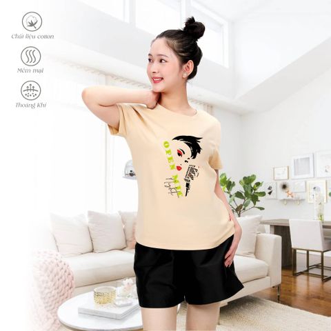 Áo thun nữ form suông chất liệu Cotton cao cấp 020p 0832