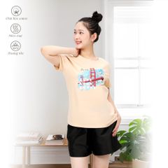 Áo thun nữ form suông chất liệu Cotton cao cấp 020p 0831