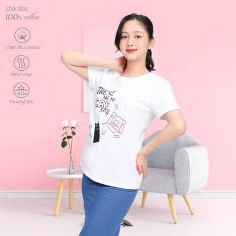 Áo thun tay ngắn form suông cotton 020p 0808