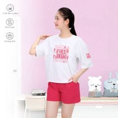 Set đồ bộ nữ kiểu quần đùi tay ngắn chất cotton siêu mát 195p 2051