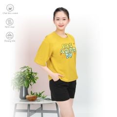 Set đồ bộ nữ kiểu quần đùi tay ngắn chất cotton siêu mát 195p 2048