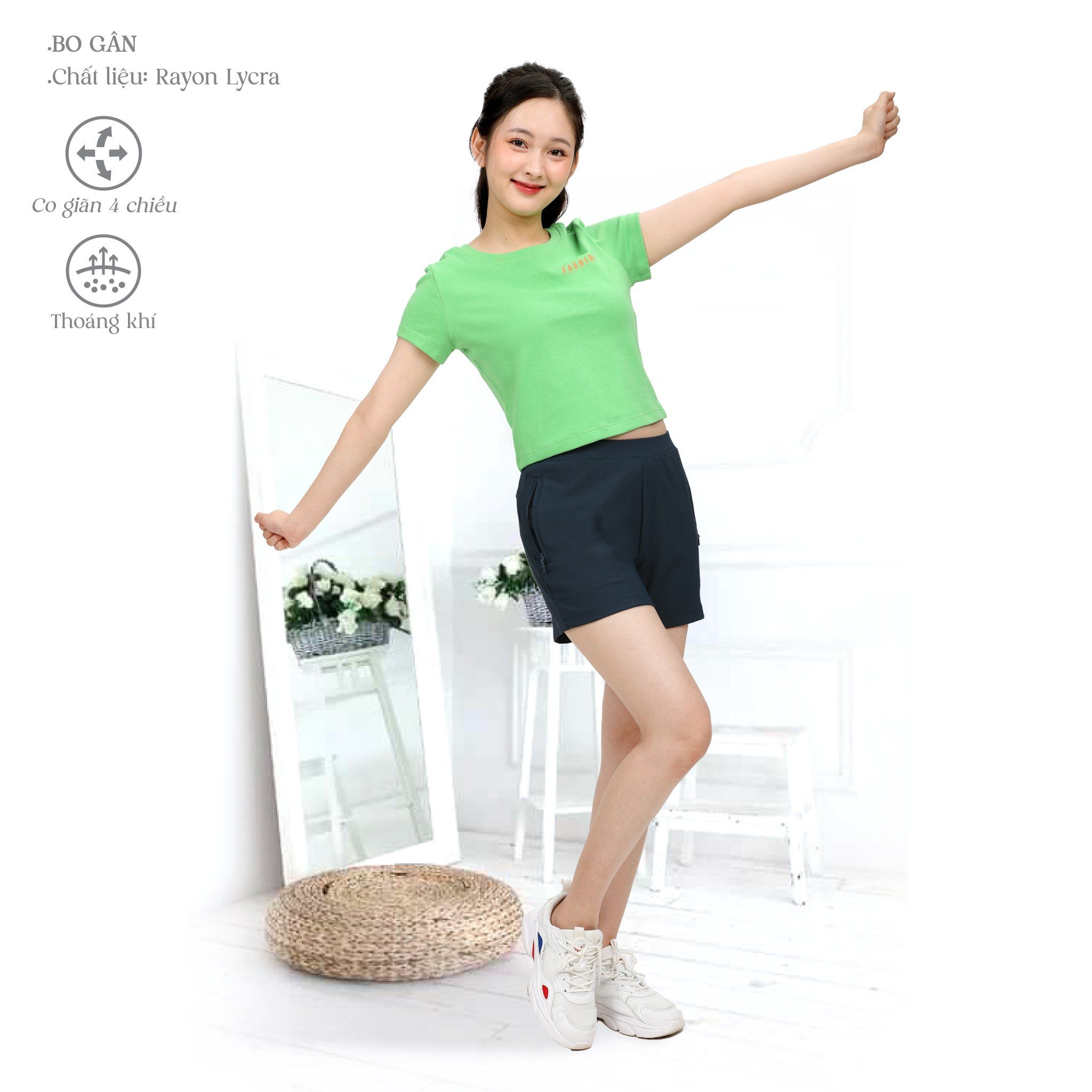 Quần Đùi chất rib Gân 558p 8056