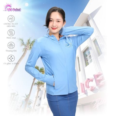 Áo khoác nữ chống nắng, chống UV có nón chất poly cát 311p 1269