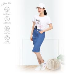 Chân váy dài chất jean thun 502p 8022
