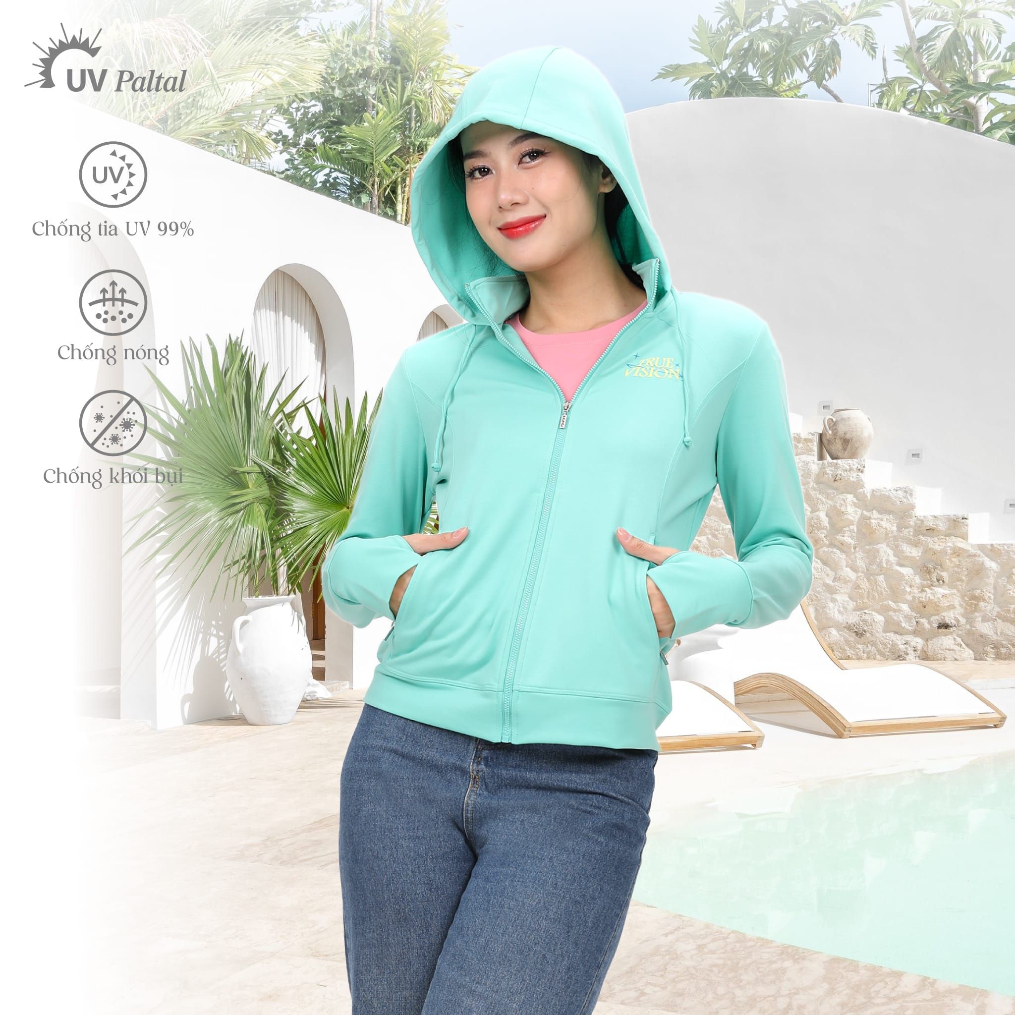 BST Áo khoác nữ chống nắng chống UV chất Vảy cá TC 431p 1206 / 1293 / 1284 / 1279