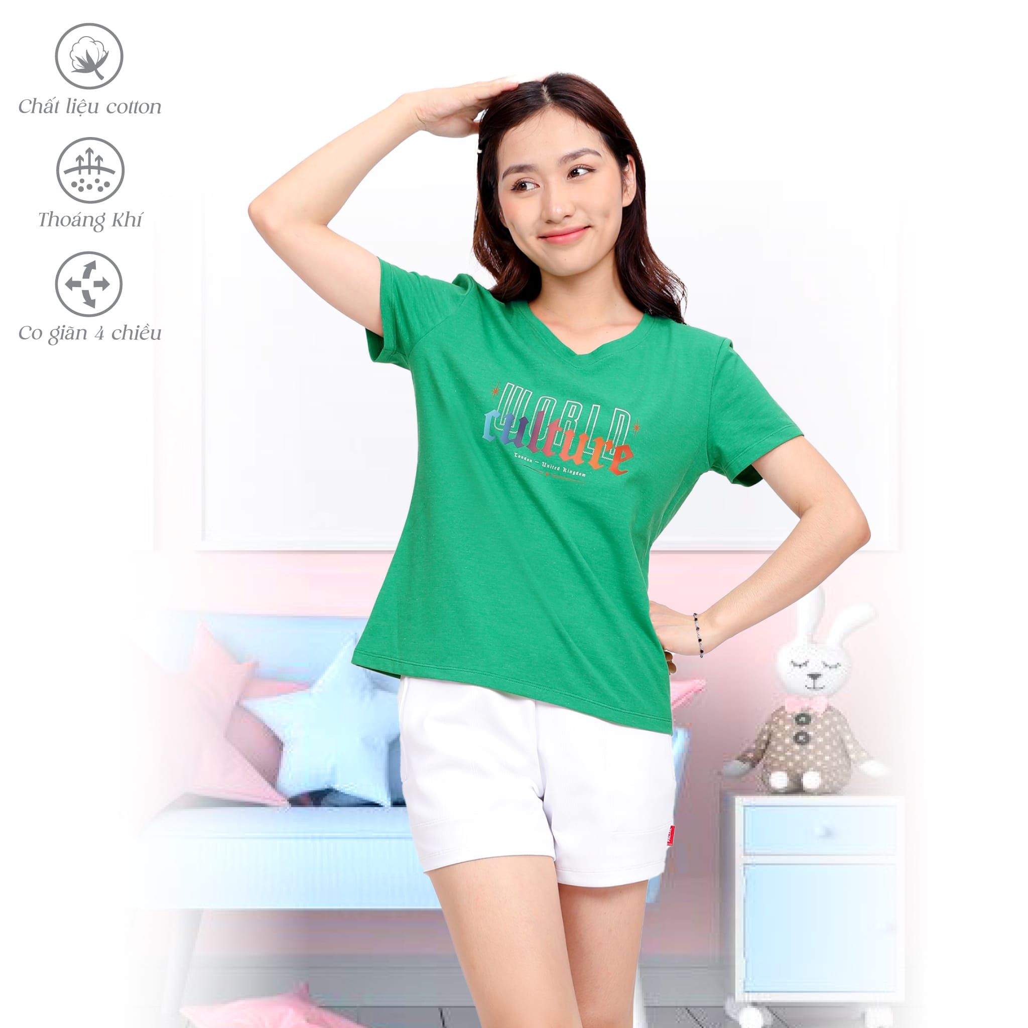 Áo thun nữ form suông chất cotton siêu mát 190p 0342