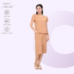 Set đồ bộ nữ kiểu quần lửng tay ngắn chất thun lạnh siêu bền 014p 7042