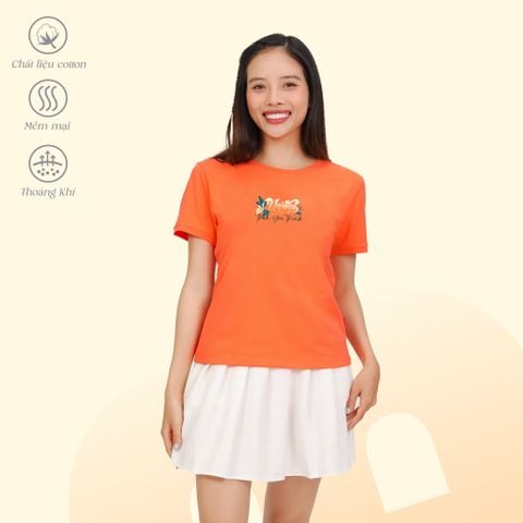 Áo Thun Tay Ngắn Cổ Tròn Form cơ bản Cotton 020p 0348