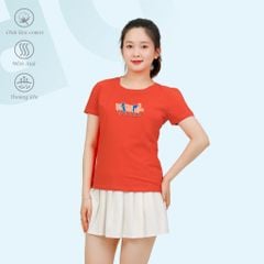 Áo thun nữ tay ngắn chất cotton siêu mát Form Suông 020p 0350